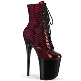 8" Heel FLAMINGO-1020SP Red Snake Print